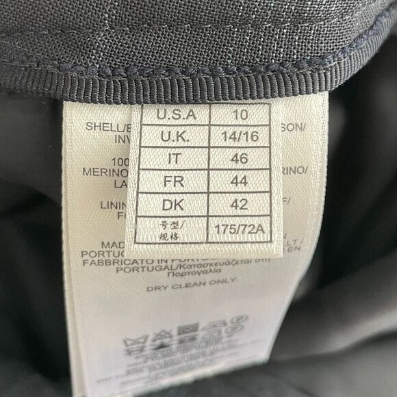 Brooks Brothers REDA Brookscool Lined Plaid 100% Merino Wool Pants Navy Sz 10 - Picture 11 of 13